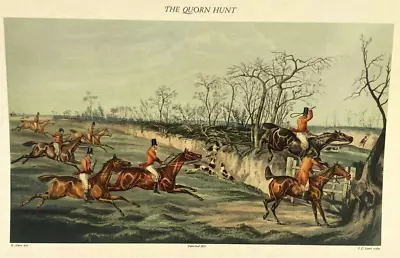 Rare Print The Quorn Hunt  Snob Is Beat  By Henry Alken Vintage Lithograph • £66.50