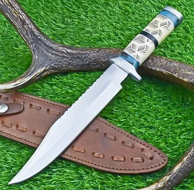 13  Custom Handmade D2 Steel Hunting Knife Bowie Knife W/Sheath EX-7095 • $7.50