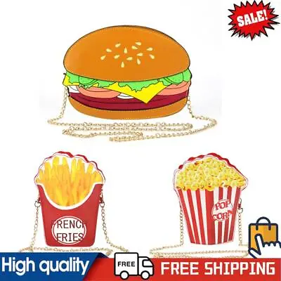 £9.35 • Buy Woman Hamburger Cupcake PU Chain Bag Popcorn Fries Crossbody Messenger Bags