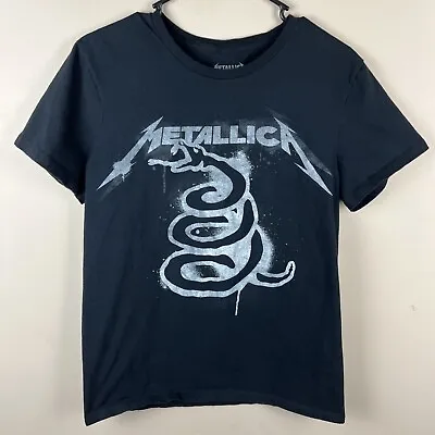 Metallica Band Tee Snake Black TShirt Metal Band Sz Medium • $16