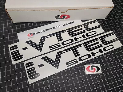 I-VTEC SOHC Decals Fat Blinds (2-Pack) Vinyl Sticker 12  Fits Honda Civic Si RSX • $14.95