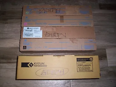 Genuine Konica Minolta TN321K TN321M TN321Y TN321C Bizhub C224 C364 & Waste Box • $235
