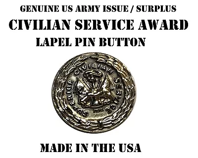 Us Military Army Issue Insignia Superior Civilian Service Award Lapel Button Pin • $6.95