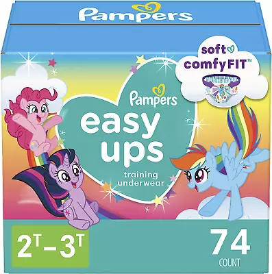 Pampers Easy Ups Girls My Little Pony Disposable Training Underwear - 2T-3T - • $42.48