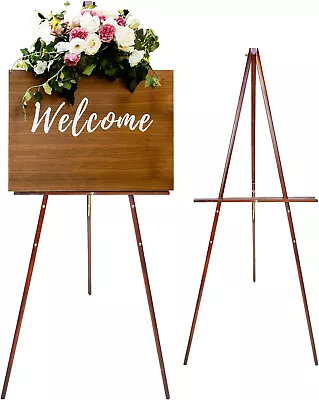 Conda 63  Wooden Tripod Artist Display Easel With Tray A-Frame Adjustable Easel • $4.99