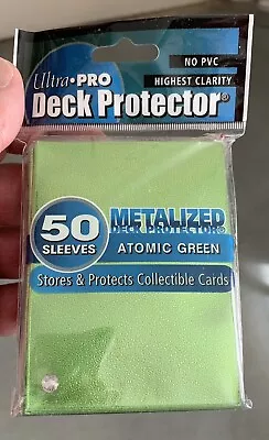 2002 Ultra Pro Deck Protector Metalized Atomic Green RARE VINTAGE Sleeves MTG • £19.99