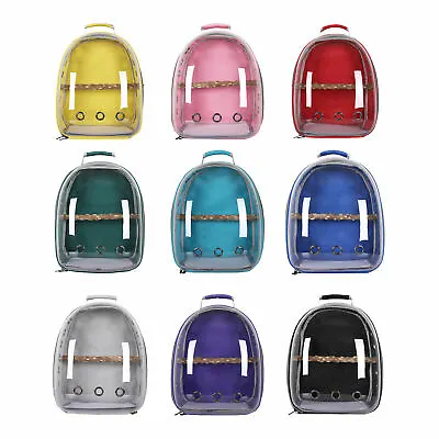 Pet Parrot Backpack Cage Travel Breathable Carrier Bird Transport Bag • £25.02