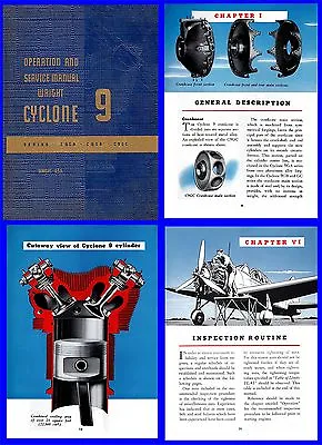 R1820 Wright Cyclone 9 Aircraft Engine Manual On DVD - B17 Trojan Dauntless • $23