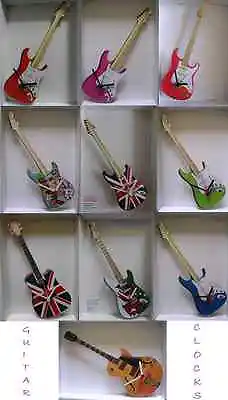 Stratocaster & Gibson Guitar Wall Clock.11 Designs.new & Boxed • £16.99
