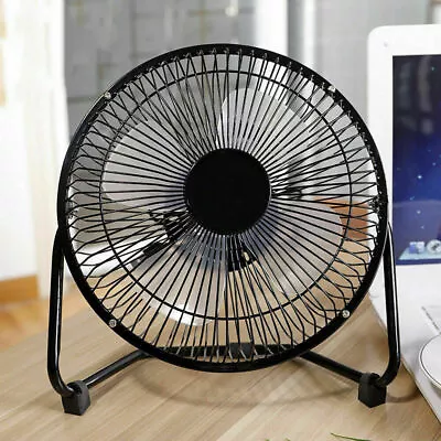 8 Inch USB Desk Fan Portable Table Desktop Cooling Fan 2 Speed Air Circulator • £10.99