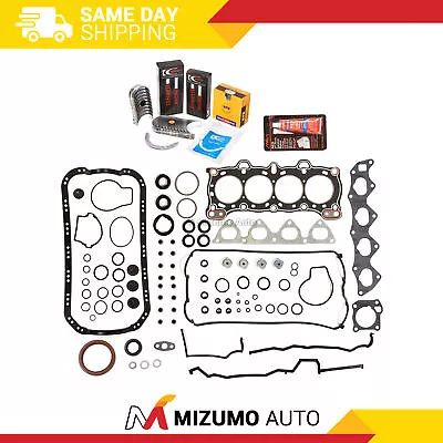 Full Gasket Set Bearings Rings Fit 86-89 Acura Integra 1.6 D16A1 • $129.95