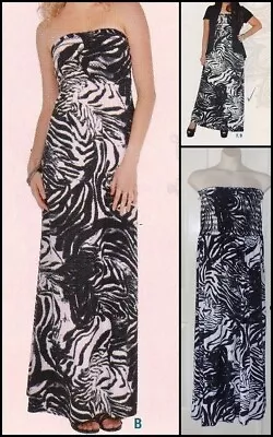 Plus Size 20 - Undercover Wear Stretchy Black & White Maxi Dress  • $25