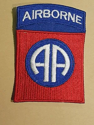 82nd AIRBORNE DIVISION Stiched Patch. Retro WW2 Vietnam USA US Army Bn Military  • £3.49