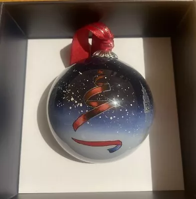 British Airways First Class Hand Painted Glass 2023 Christmas Bauble • £65