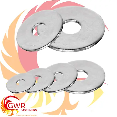 M4 M5 M6 M8 M10 M12 Penny Repair Washers Mudguard Washers A2-70 Stainless Steel • £130.87