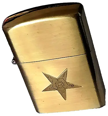 Penguin Of Japan Goldtone Lighter W Masonic Embossed Symbol On Case • $9.95