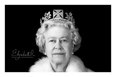 Queen Elizabeth II Signed A4 Photo Print Autograph Royal Family Prince Charles • £6.99