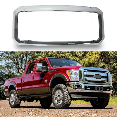 CHROME Grille Covers For 2011-16 Ford F250 F350 F450 Super Duty Front Hood Grill • $149.99