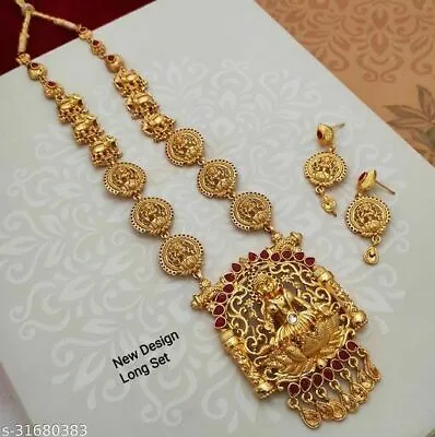 $24.81 • Buy Indian Colorful Lakshmi Jewellery Sets Gold Plated Adjustable For Wedding, FS