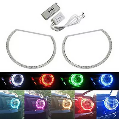 2005-12 Ford Mustang Headlight Retrofit RGB Multi-Color LED Angel Eye Halo Rings • $62.99