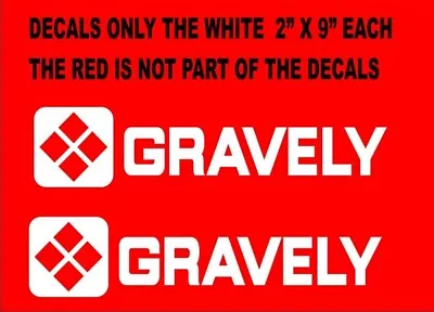 Dx Sale - Gravely Garden Tractor White  Vinyl Decals - Stickers  • $5.99