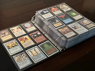 Huge ! Vintage Magic The Gathering Collection Binder Alpha Mtg 1170 Card Lot ! • $510