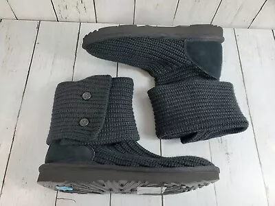 New UGG Cardy II Black 1017328K Winter Boot Sz 6  Kid's / Girls / WMNS 7.5 Rare  • $115