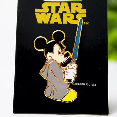 Disney Star Wars Mickey Mouse Pin As Jedi Luke Skywalker With Light Saber New • $9.95