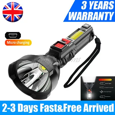£7.59 • Buy 10000000LM Super Bright Torch LED Flashlight USB Rechargeable Tactical Light UK