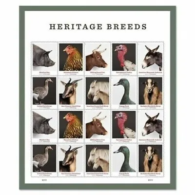 United States 2021 Heritage Breeds Postage Booklet Of 20 Stamps MNH • $0.99