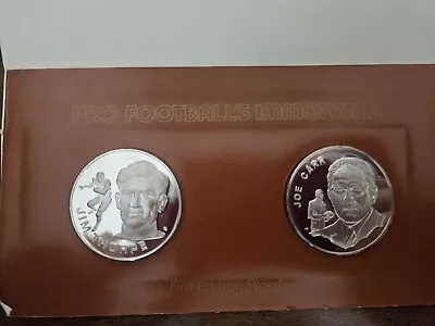 $61.88 • Buy 1972 Franklin Mint Sterling Silver Pro Hall Of Fame Medals Jim Thorpe & Joe Carr