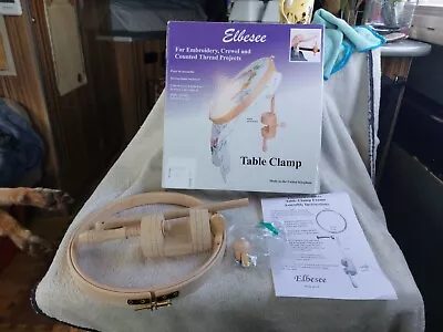 Elbesee Versatile Table Clamp Embroidery Tapestry Crewel &  Hoop 21cm Frame New  • £15