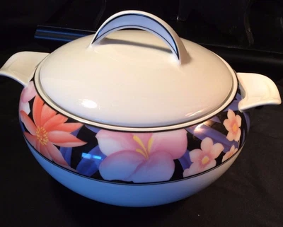 $35 • Buy Eschenbach Fine Bavarian China White W/ Floral Border 8 Covered Bowl With Lid