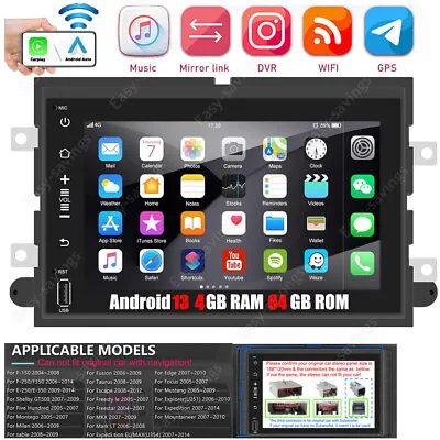 For Ford Explorer 2006-2009 2010 Carplay Android 13 Car Stereo Radio GPS 4+64GB • $129.79