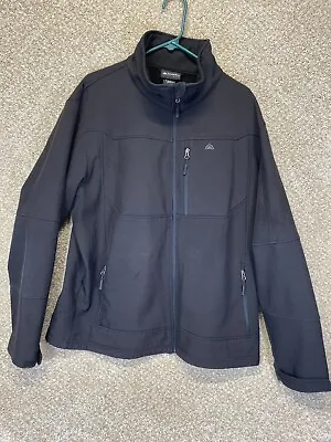 Snozu Performance Jacket Mens XL Black Full Zip Casual Softshell Outerwear • $10