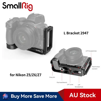 SmallRig L Bracket Camera (Extendable Side Plate) For Nikon Z5/Z6/Z7 Camera 2947 • $55.96