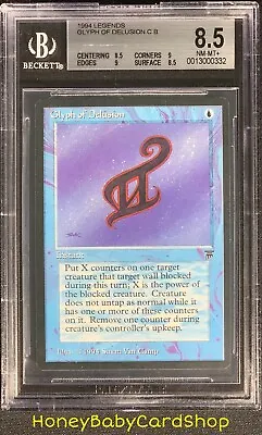 MTG Legends 1994 Glyph Of Delusion BGS 8.5Q++ (Baby Quad++) NM/MT+ 93/94 • $24.99