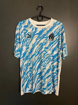 Olympique Marseille 2021/2022 Training Football Shirt Puma Jersey Size L Adult • $29.99