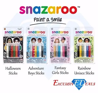 Snazaroo Face Paint Childrens Face Paint Stick Sets Make Up Kit Boys Girls Kids • £5.49