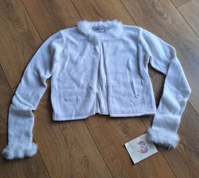 New Girls Couche Tot White Jumper Cardigan Size 10-11 Years • £5