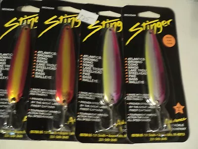 4 - Michigan Stinger Spoons (mixed Colors) Nip Lot D-5 • $34