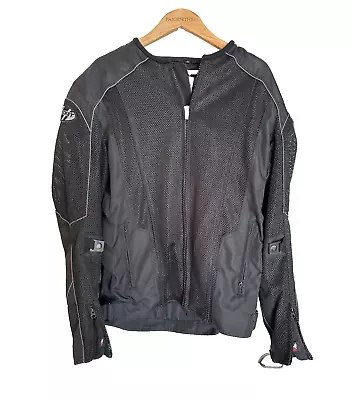 Joe Rocket Men's Mesh Padded Black Motorcycle Jacket Size M Tall • $69.95
