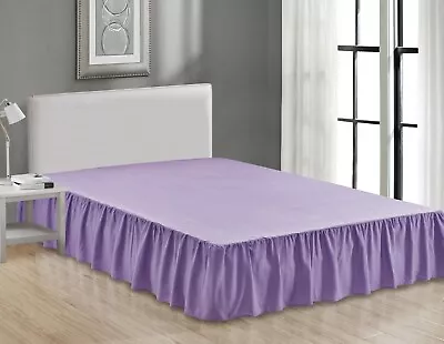 Super Soft Solid Brushed Microfiber 14  Gathered Bed Skirt/ Dust Ruffle • $21.99