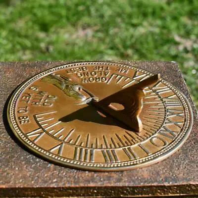 £39 • Buy Old Father Time Antique Brass Garden Sundial - 200mm In Diameter