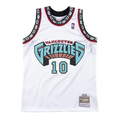 Mitchell & Ness White NBA Vancouver Grizzlies 1998-99 Mike Bibby Swingman Home • $99.95