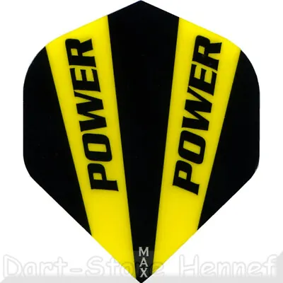 £3.47 • Buy 6 Dart Flights McCoy MAX POWER, Black-Yellow, 150 Micron
