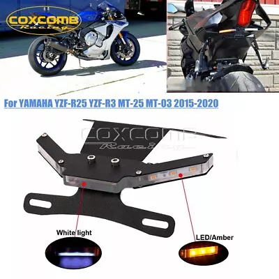 Tail Tidy Fender Eliminator Kit W/ LED For 14-20 Yamaha MT-03 MT25 YZF R25 R3 • $66.40