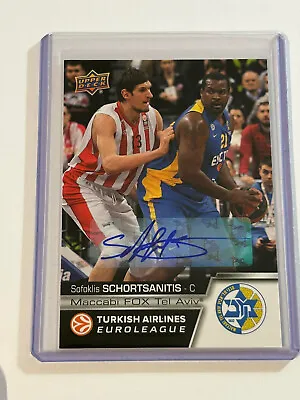 Sofoklis Schortsanitis Maccabi Tel Aviv Euroleague 2015-16 Upper Deck Auto • $25