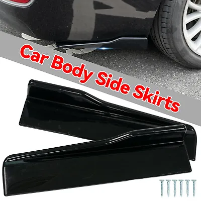 Universal 45cm Car Body Side Skirts Bumper Spoiler Wrap Rear Lip Angle Splitter • $22.67