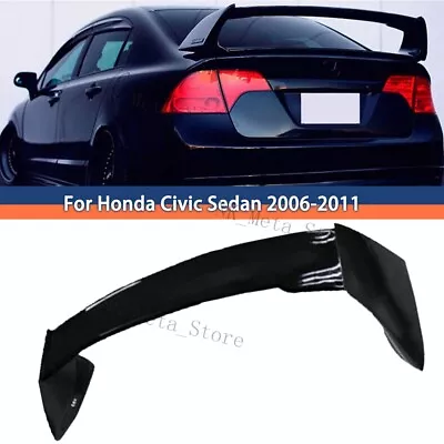 Mugen Style RR Trunk Wing Spoiler Glossy Black For 2006-11 Honda Civic 2Dr Coupe • $79.13